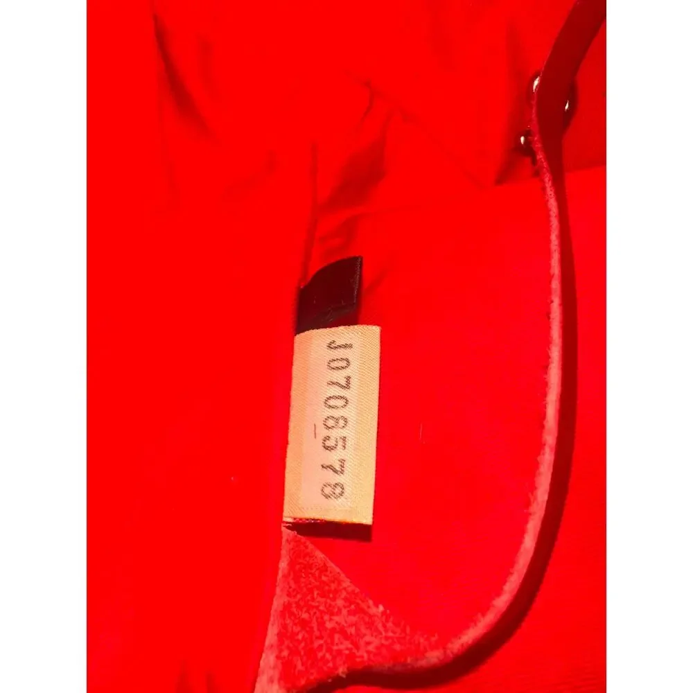 Dooney & Bourke Giraffe Satchel Coated Canvas Red Trim